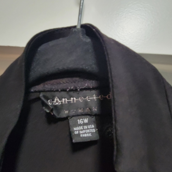 Black Ruffled Open Cardigan - Picture 2 of 3